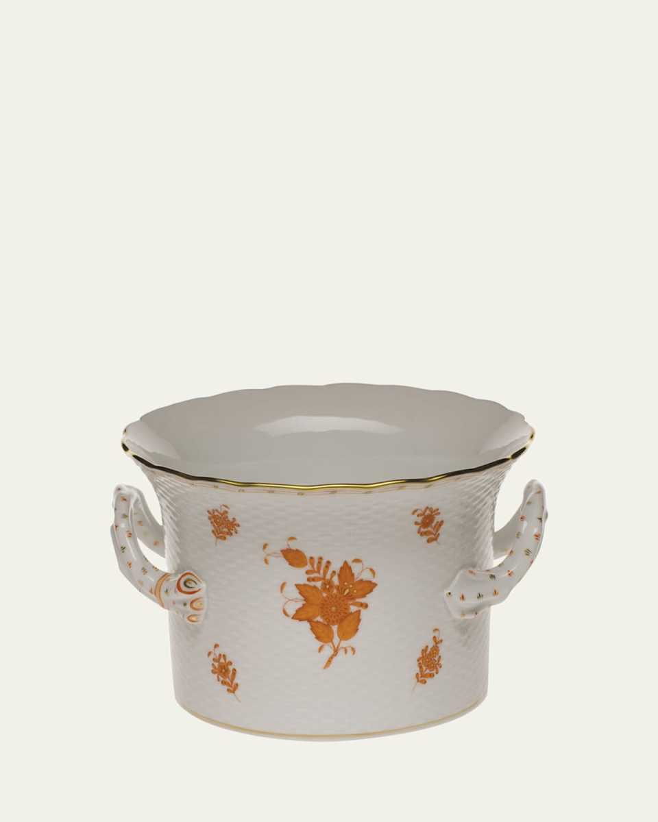 Chinese Boutique Rust Cache Pot with Handles